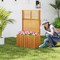 Wooden Raised Garden Bed with Privacy Screen - 25" L x 13" W x 41" H